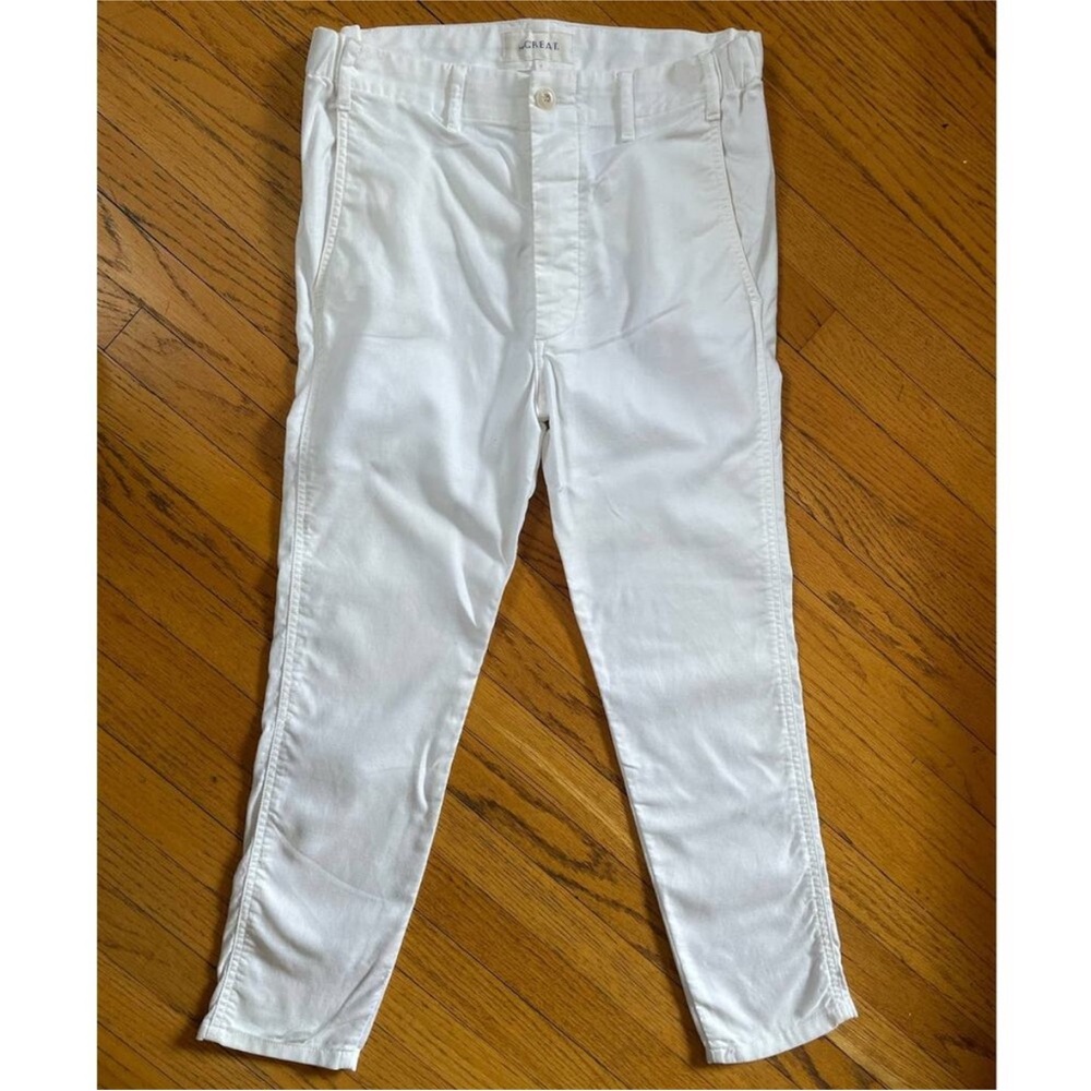 The Great Slouch Slack White Slim Straight White Pants - size 1/ Small - Picture 2 of 7
